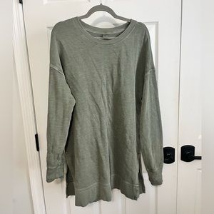 Green sweatshirt/sweatshirt dress